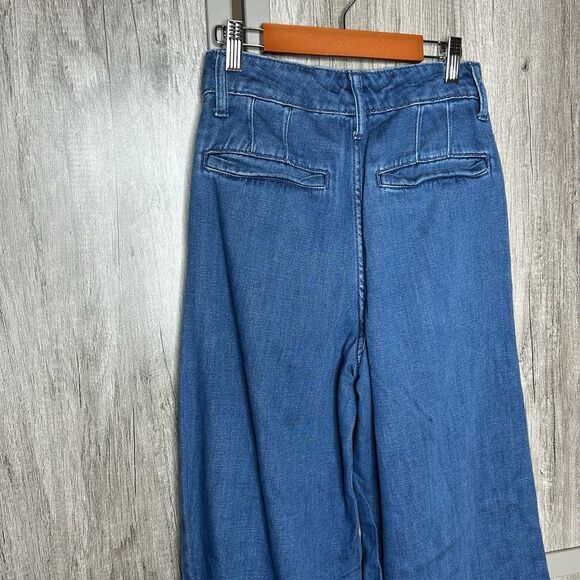 Banana Republic Jeans Ultra High Rise Wide Leg Blue Color - Picture 5 of 7